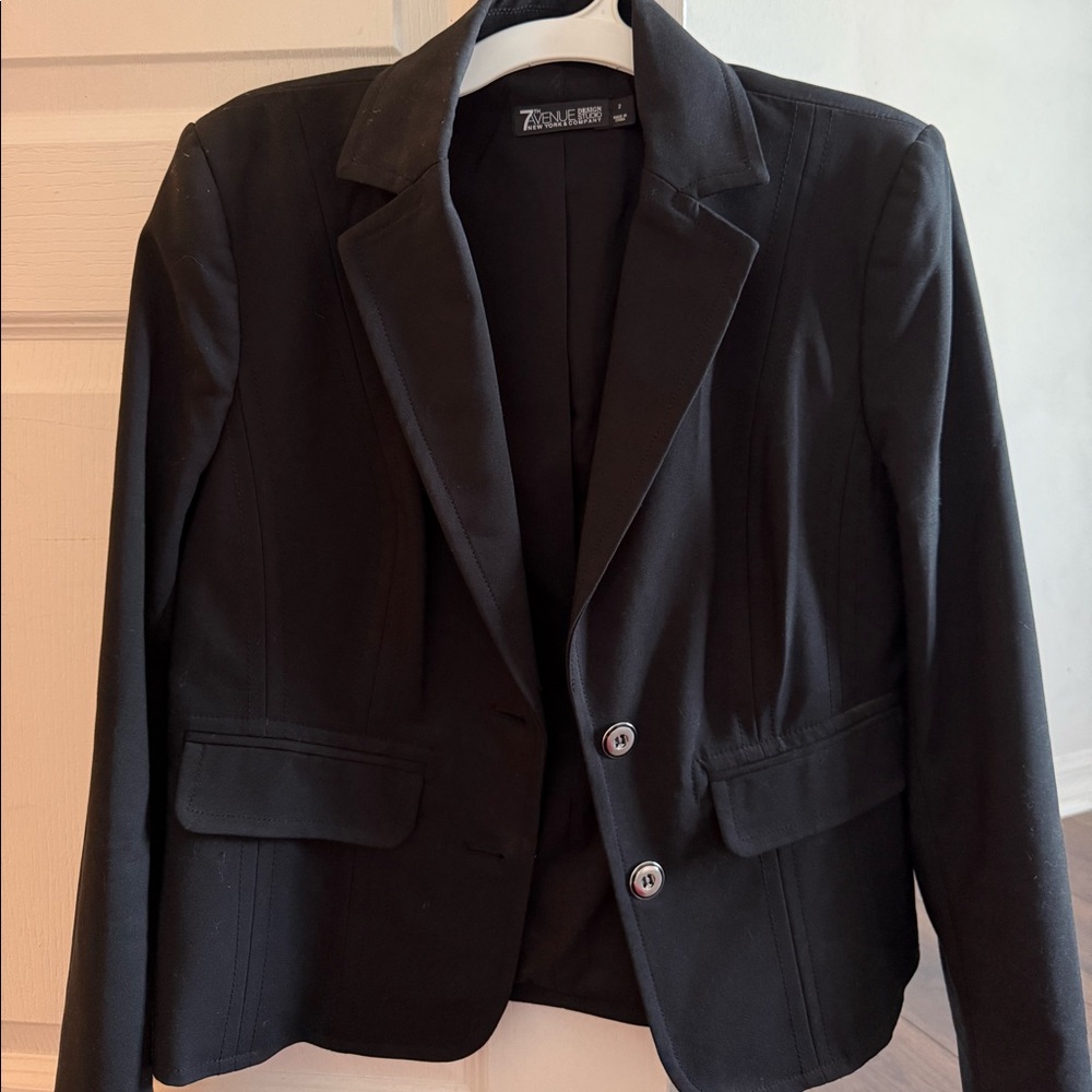 Black dress coat 7th Avenue size 2